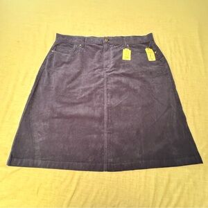 NEW! St. Johns Bay Blue Corduroy Women’s Skirt Size 22W Secretly Slender NWT!